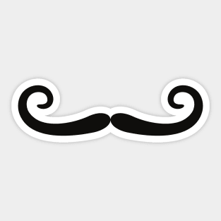 Squiggly Villain Mustache Sticker